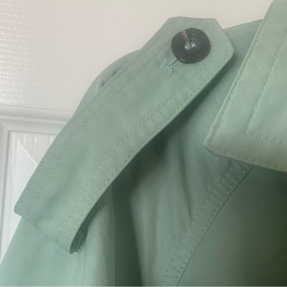 By Anthropologie Cropped Trench Coat – Mint – Size Large – NWT - Picture 8 of 16